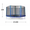 Image de Filet de protection trampoline Ø244 m   polyéthylène résistant entrée zippée sécurisée 6 poteaux compatible trampolines Trigano