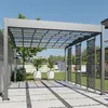 Image de Carport aluminium Trigano - LIBECCIO + 3 claustras - 16 m²