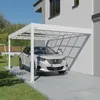Image de Carport adossé aluminium Blanc Trigano - LIBECCIO WALL - 16 m²