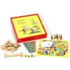 Image de Coffret bois 100 Jeux Acidule - LARBRE A JOUER - Jeux des petits chevaux jeu de loie jeu de dames