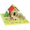 Image de Jeu de construction en bois - JEUJURA - La Maison du Comte - 50 pièces - Rouge - Multicolore - Mixte