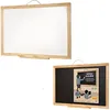 Image de JB BOIS Grand Tableau Mural Double Face 78x54 cm + Ramasse Craie Mixte