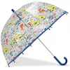 Image de Isotoner Parapluie cloche transparent ouverture facile et sécurisante pvc/dinosaure fille