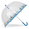 Image de Isotoner Parapluie cloche transparent ouverture facile et sécurisante pvc/monstre bleu mixte enfant