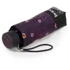 Image de Isotoner Parapluie compact solide ultra déperlant à ouverture manuelle fleurs aubergine femme