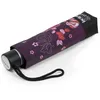 Image de Isotoner Parapluie solide ultra déperlant à ouverture/ fermeture manuelle fleurs aubergine femme