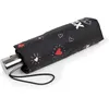 Image de Isotoner Parapluie Xtra Solide antiretournement 23cm déperlant ouverture/fermeture automatique coeur rouge femme