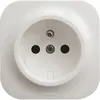 Image de ARNOULD Profil éco complet prise de courant avec terre carré en saillie blanc