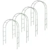 Image de Lot de 4 arches de jardin métallique pour plantes grimpantes - Arceau rosiers grimpants - Ht 240cm - Résistant aux intempéries