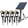 Image de Spots solaires LED avec piquets X4 - Câble 3M - Éclairage Exterieur Solaire pour Jardin et Chemin - Orientable - Étanche IP44