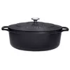 Image de Cocotte ovale - CHASSEUR - PUC472701 - Fonte émaillée - 27 cm - 36L - Noir mat