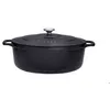 Image de Chasseur Cocotte ovale en fonte émaillée 29cm noir - PUC472901