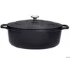 Image de Chasseur Cocotte ovale en fonte émaillée 31cm noire sublime - PUC473101