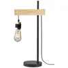 Image de DETROIT Lampe industrielle en bois - 24 x 18 x H60 cm - Noir - Ampoule décorative E27 40W fournie