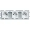 Image de Prise triple 2P+T - HAGER - Essensya WE123 - 16 A - Blanc RAL 9010