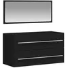 Image de Bonne qualité - Armoire de salle de bain et WC - BONNIE - avec miroir noir - Bois dingénierie DECO M9742729