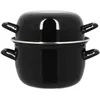 Image de Marmite à moule - MENASTYL - 3645567 - En acier émaillé - Noir - 18 cm - 27 litres - Tous feux dont induction