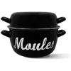Image de Marmite à moule - MENASTYL - 3645563 - En acier émaillé - Noir - 18 cm - Avec écritures - Tous feux dont induction