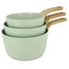 Image de Set de 3 casseroles colorama celadon - casserole 16/18 et 20 cm - en aluminium - revetement antiadhesif en ceramique