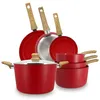Image de Set de 7 piÈces colorama magenta - poÊles/casseroles/faitout - en aluminium - revÊtement antiadhÉsif en cÉramique