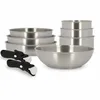 Image de Set 9 pieces iris poele casserole wok poignee en acier inoxydable inducti