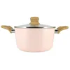 Image de Faitout colorama 20cm en aluminium recyclÉ rose couvercle en verre