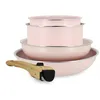 Image de Set de 5 pieces cuisson en aluminium recycle rose