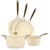 Image de Lot de 5 piÈces dahlia en aluminium recyclÉ beige