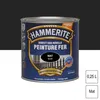 Image de Peinture antirouille - Hammerite - Ferronnerie - Noir - Mat - 0.25 L