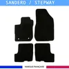 Image de Tapis de sol voiture - Sur mesure pour Dacia SANDERO / STEPWAY (01/2018-12/2020) - Antidérapant - Clips et Scratch - 4 pièces
