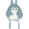 Image de Fluffy Bag - GIPSY TOYS - Sac à dos en peluche - Lapin bleu et blanc 30 cm
