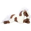 Image de Peluche - Peluche - Cheval Allongé - Marron Foncé et Blanc - 40 cm