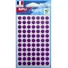 Image de Étiquettes gommettes rondes 8 mm AGIPA - 462 pastilles violettes adhésif permanent