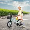 Image de SUPFINE 16 Pouces Vélo Enfant avec Panier Bicyclette pour Filles et Garçons de 5-7 Ans avec Roues Stabilisatrices