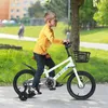 Image de SUPFINE 16 Pouces - Vélo pour Filles et Garçons de 5 À 7 Ans Capacité de 25kg Bicyclette pour Enfant en Acier au Carbone