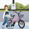 Image de JEOBEST 16 Pouces Vélo Enfant avec Panier Roues Stabilisatrices pour Filles Garçons de 5-8 Ans Rose