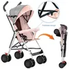 Image de MIPAN. Poussette Bebe - Poussette canne ultra compacte + Légère - Avec Cotons et Moustiquaire - jusqu  20 kg - Rose