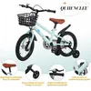 Image de Vélo enfant avec roue auxiliaire - Acier à haute teneur en carbone - Roues 16 pouces - Cyan - 5 à 8 ans - QUIIENCLEE