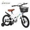Image de Vélo enfant 16 pouces blanc en acier à haute teneur en carbone avec panier vélo sport pour enfants de 5 à 8 ans QUIIENCLEE