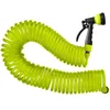 Image de Tuyau darrosage serpentin - 15m - Vert - Polyuréthane (PU) - 7 jets différents - Extensible - Facile à ranger
