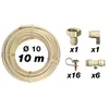 Image de Kit de brumisation fixe - Jardibric - BRU060 - Rafraîchit lorsquil fait chaud - Blanc - Polyéthylène