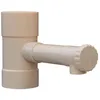 Image de Raccord PVC récupérateur deau - Ø80 mm - Sortie Ø35 mm - Sable - Installation facile - Résistant aux intempéries