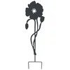 Image de Déco en métal à planter - Coquelicot - 22x70 cm - Anthracite - Acier époxy - Résistant UV