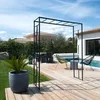 Image de Arche de jardin Linéale en acier anthracite grand modèle + 4 supports à enfoncer
