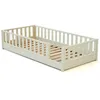 Image de JURABABY - Lit au sol enfant en bois SONHO - 90x190 Blanc - 90x190