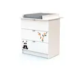 Image de WEBABY - Commode à langer 3 tiroirs en bois ALBA Blanc et Noir - Taille unique
