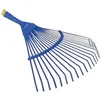 Image de Balai à gazon à fil plat - REVEX - 22 dents - tête en acier forgé - manche en bois frêne verni