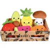 Image de JEMINI Fruity s cagette de 6 peluches toutes douces fruits et légumes +/- 17 cm