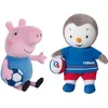 Image de Lot de 2 peluches JEMINI - Peppa Pig Tchoupi - +/- 17 cm - pour enfant