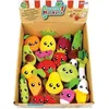 Image de Lot de 18 pochettes surprises - JEMINI - Surprise Market - Peluche fruits ou légumes +/- 10 cm stickers et cartes mémo